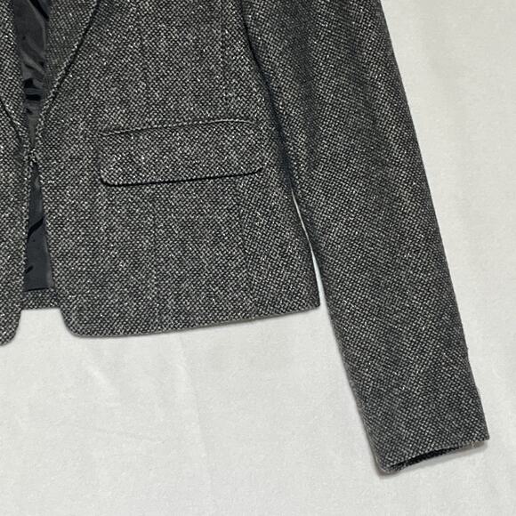 American Eagle Outfitters Blazer Tweed Wool Blend XS Black Sparkle Office Career - Picture 5 of 13